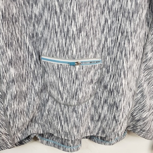 Athleta Jacket Women's Medium Space Dye Gray Elite 1/2 Zip Pullover Top 426904 - Picture 6 of 13